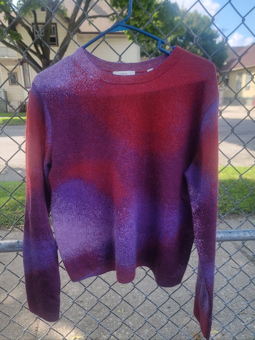 Vince Mohair Wool Abstract Ombré Sweater – Size L